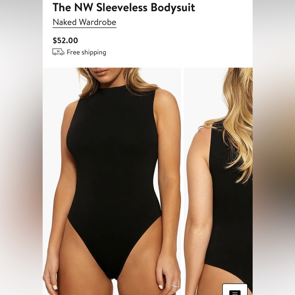 Naked Wardrobe The NW Sleeveless Bodysuit
